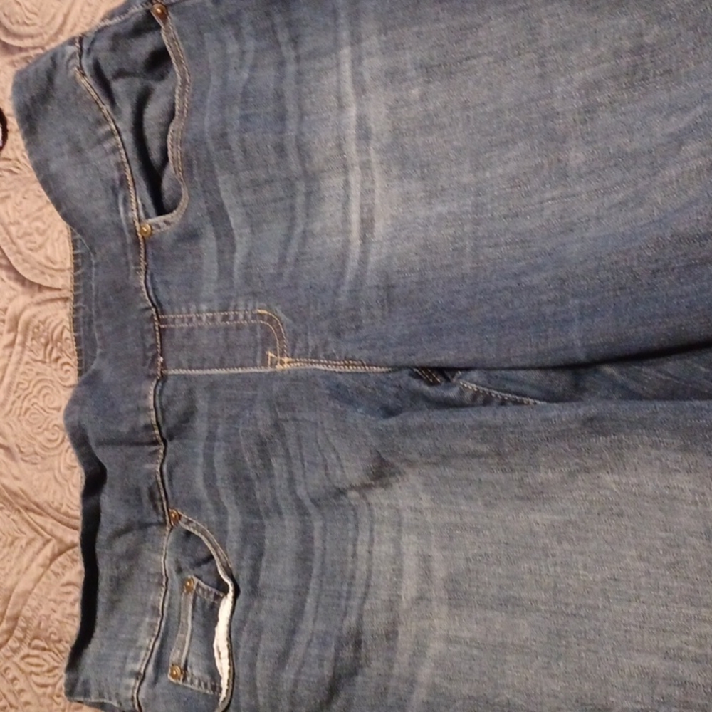 Style & co wide leg crop blue jeans xl
